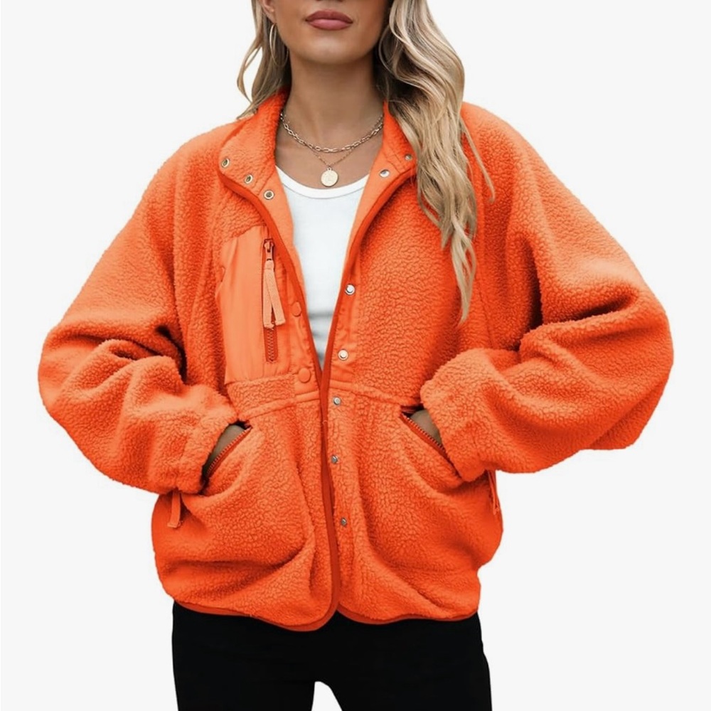 Oversized Sherpa Fleece Jacket
